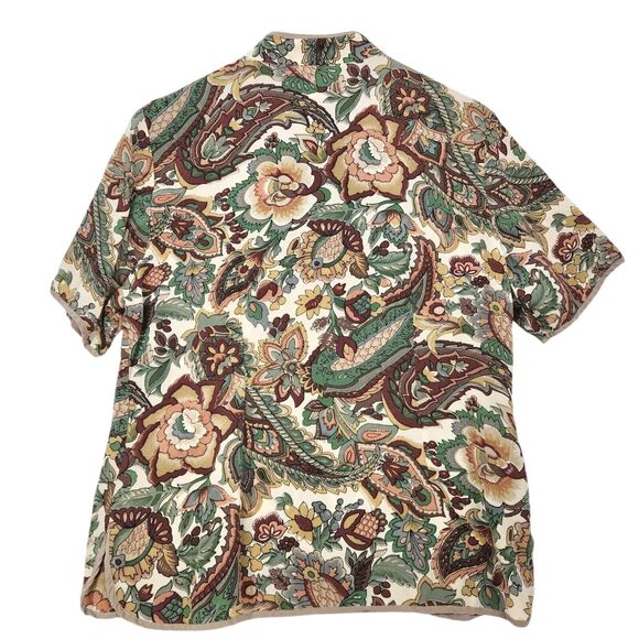 Vintage DELUXE 100% Silk Womens Chinese Style Blouse Brocade Knot Closure Floral - Picture 7 of 13